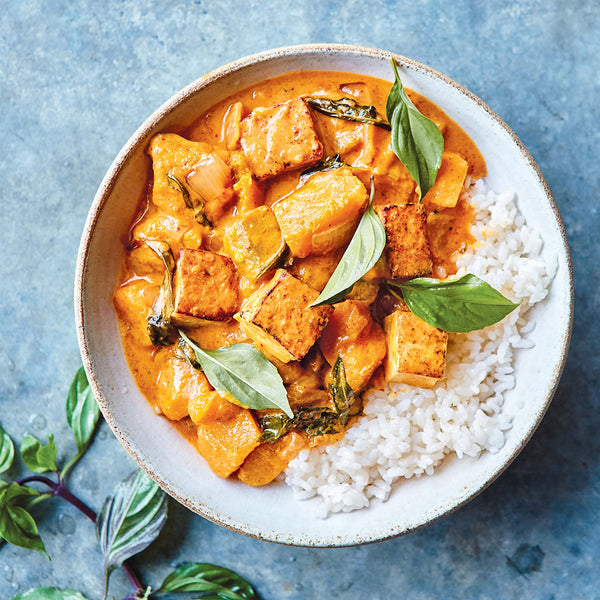 Curried tofu with ginger and garlic